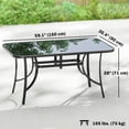 thumbnail image 3 of Outsunny Table à Manger d'Extérieur pour 6 avec Trou pour Parasol, Noir, 3 of 10