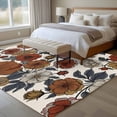 thumbnail image 4 of Vintage Peony Area Rugs 6'x9', Washable Small Throw Rugs for Kitchen Dining room, Summer Botanical Retro Art Rustic Indoor Outdoor Rug Non-Slip Low Pile Carpet Runner Reversible Floor Mats, 4 of 8
