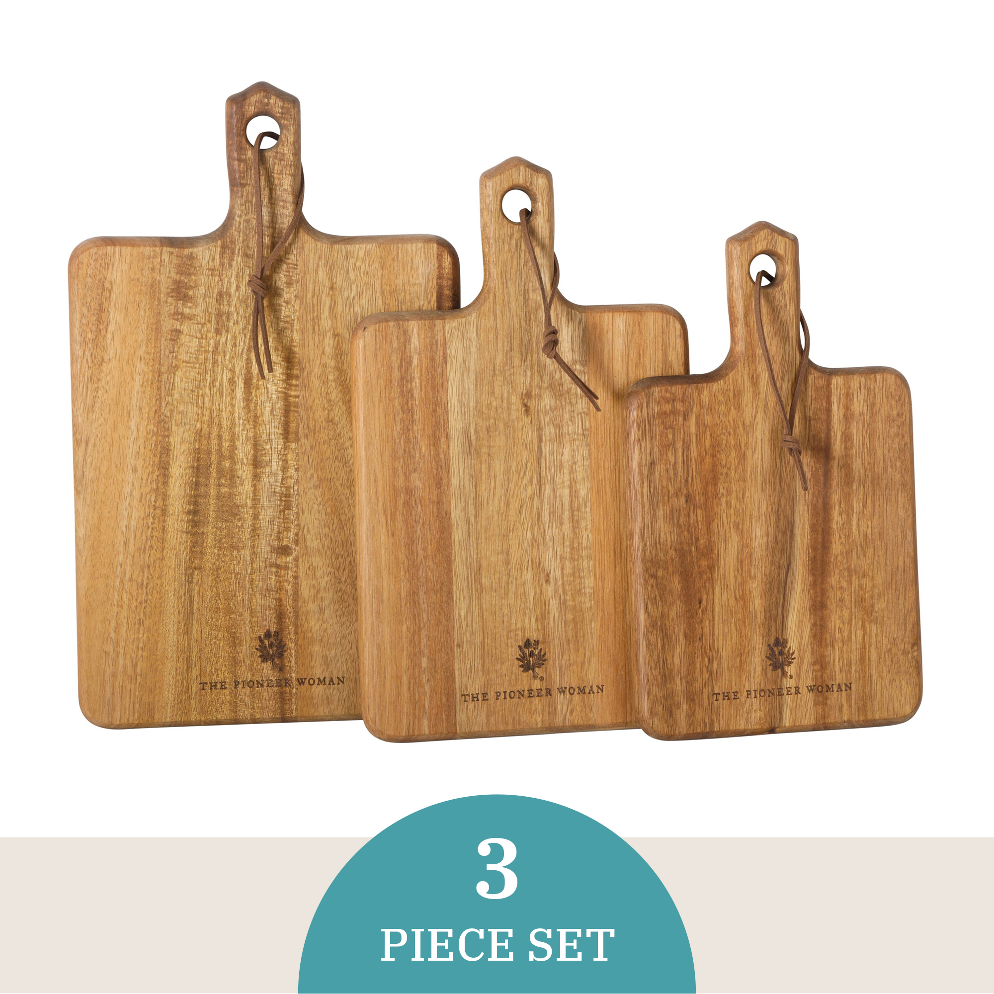 The Pioneer Woman 3-Piece Acacia Wood French Cutting Boards photo 2