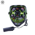 thumbnail image 4 of Luxtrada Halloween LED Glow Mask EL Wire Light Up The Purge Movie Costume Party +AA Battery (Red), 4 of 8