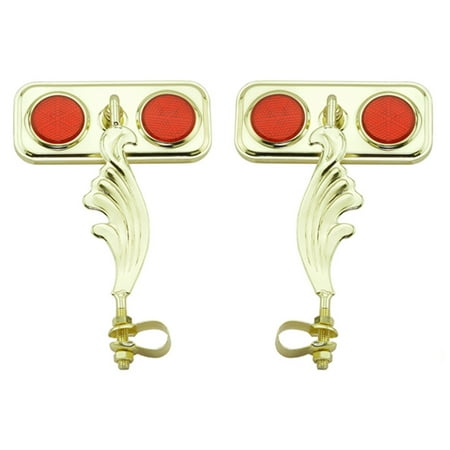 Two Gold Rectangle Wing Bike Mirrors Right and Left with Red Reflectors. Set of Bike Mirrors. Pair of Bicycle Mirrors. 2 Bike Mirrors. price history on PriceWatchPro