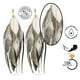thumbnail image 3 of VANGANIA Aretes largos mujer de plumas joyería fina ideal en regalos para mujer, 3 of 5