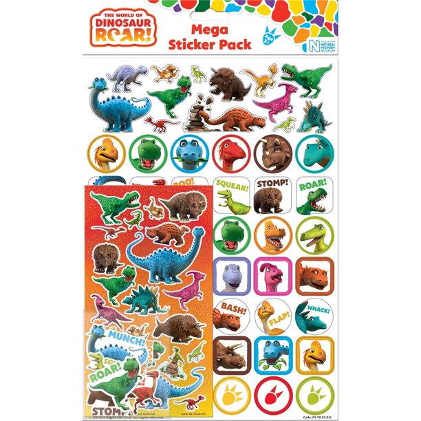Dinosaur Roar! - Pegatinas Mega - Packs de 150 (Multicolor)