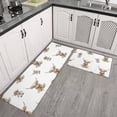 thumbnail image 2 of Highland Cow and Hat Print Anti Fatigue Kitchen Rugs Set Of 2, Non Slip Washable Decorative Floor Mats for Kitchen Sink Laundry, 17"x30" and 17"x47", 2 of 6