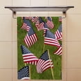thumbnail image 4 of Dreamtimes Patriotic America Flag on Grass 2 Sets Hand Towels Soft Fingertip Towel for Bathroom Kitchen 14"x28", 4 of 6