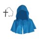 thumbnail image 4 of Capa de Halloween, Capa de , Cosplay de Halloween, Sombrero de Capucha de gótica, Capa Corta Azul Jinwen Capucha de Halloween, 4 of 8