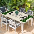 thumbnail image 2 of Green Black Buffalo Checkered Table Cloths for 4 Foot Rectangle Tables, Bones Cute Dogs Pets Patio Waterproof Elastic Fitted Tablecloths, Washable Rectangular Table Cover for Camping, 2 of 8