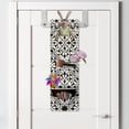 thumbnail image 2 of Antique Oriental Hanging Pocket Organizer, Repeating Traditional Eastern Flowers Intricate Pattern, Printed Polyester Storage Bag with Pockets, 9" x 27", Ivory Chestnut Brown, 2 of 2