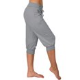 thumbnail image 3 of Womens Capri Loose Drawstring Short Pants Lounge Joggers Pants, 3 of 4