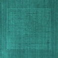 thumbnail image 1 of Ahgly Company Indoor Square Oriental Turquoise Blue Industrial Area Rugs, 7' Square, 1 of 4