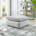 thumbnail image 2 of Modway Commix Down Filled Overstuffed Performance Velvet Ottoman in Light Gray, 2 of 8