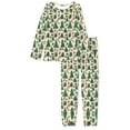 thumbnail image 5 of FOR U DESIGNS Christmas Tree Green Pajamas for Women Set Long Sleeve Tops Xmas Gift Set of 2 Size S Small Ladies Nightwear Pajamas Set Sleepwear for Women Long Pants, 5 of 6