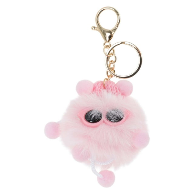 Accesorio de bolso de moda de carbón en forma de bola de 1 pieza para Navidad de Unique Bargains, color rosa