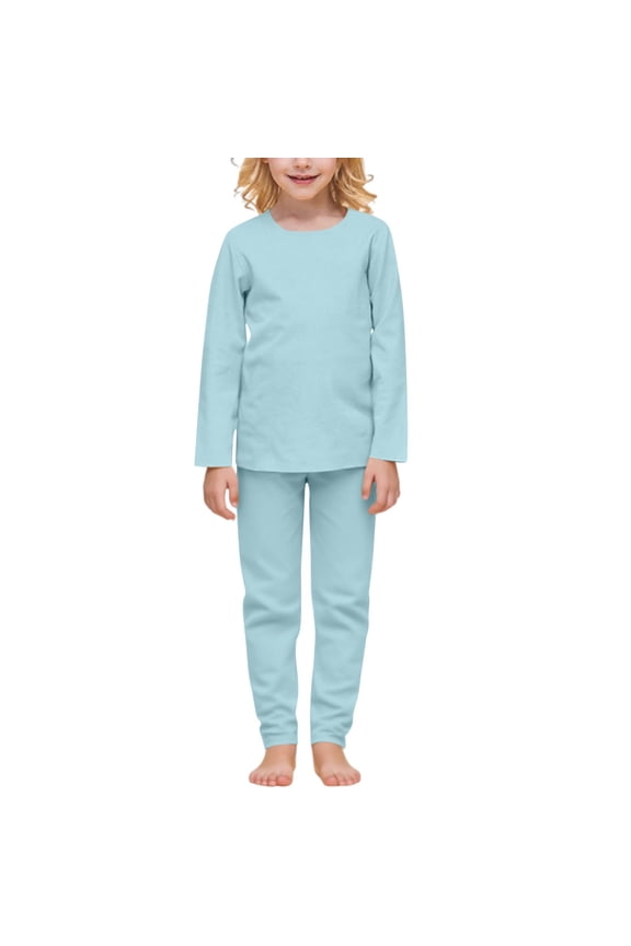 Girls Thermal Underwear Set Cotton Long Sleeve Top and Bottoms Sets Toddler Base Layer Outfits