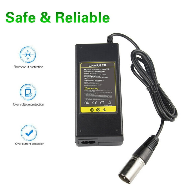 44V Scooter Battery Charger For Razor MX500 MX650 36 Volt Lead acid Bike Replace