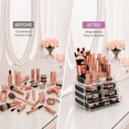 thumbnail image 3 of Brookstone Acrylic Makeup Organizer with Drawers, Vanity Cosmetic Display Holder, Clear Makeup Storage, 3 of 7