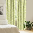 thumbnail image 2 of Ambesonne Autumn Window Curtains, Oak Leaves and Acorns Art, Each 28" W x 63" L, Apple Green and Pastel Yellow, 2 of 4