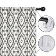 thumbnail image 4 of Blackout Kids Curtains,Boho Gray and Beige Floral Ethnic Pattern Childrens Insulated Curtains Set Of 2,Bedroom Essentials,Toddler Room Decor 42x63in(106x160cm), 4 of 5