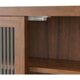 thumbnail image 6 of Bathroom Wall Cabinet, Mid-Century Over The Toilet Storage Cabinet with 2 Fluted Glass Door, Towel Bar and 2 Removable Shelf, Medicine Cabinets for Kitchen Bathroom Living Room Laundry Bedroom,Walnut, 6 of 7