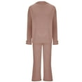 thumbnail image 2 of up to 60% off Gifts Usmixi Women's Two Piece Outfits Sweater Sets Long Sleeve Knit Pullover and Wide Leg Pants Lounge Sets Winter Casual Solid Loose Loungewear under $5, 2 of 5