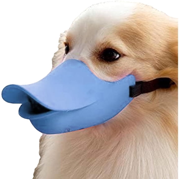 Duck Bill Dog Muzzle, Soft Silicone Adjustable, Anti Bite for Medium Large Dogs