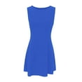 thumbnail image 5 of Women's Summer A-Line Sleeveless Boat Neck Mini Dress - Club Party Short, 5 of 5