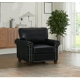 thumbnail image 5 of Nmkwnr Faux Leather Sofa for Living Room, Office, Single Seat Chair with Wood Leg, Black, 5 of 7