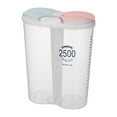 thumbnail image 2 of relayinert Plastic Divided Box Organizer Clear BPA Container Plastic Case Free Storage 2500ml Oval 1Set, 2 of 5