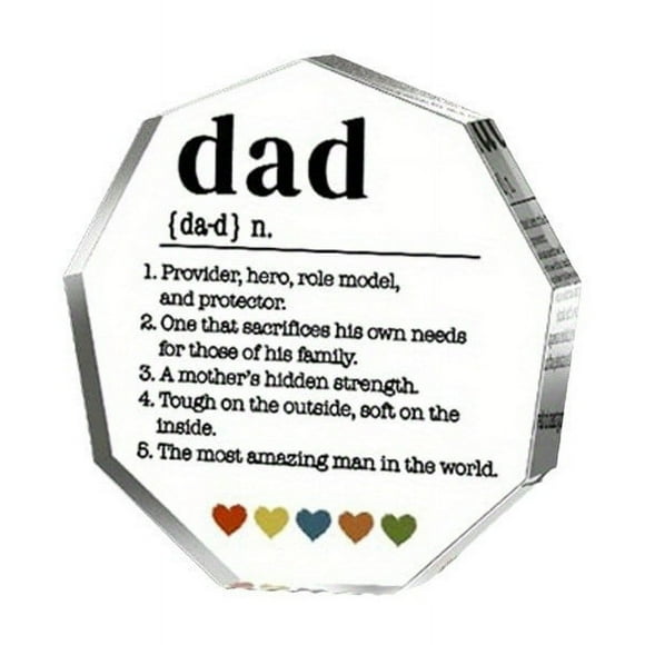 Aihimol Dad Gifts from Daughter Son Wife Best Dad Ever Gifts Fathers Day Birthday Gifts for Father Stepdad Bonus Dad Single Dad New Daddy Definition Acrylic Decorative Signs Plaques