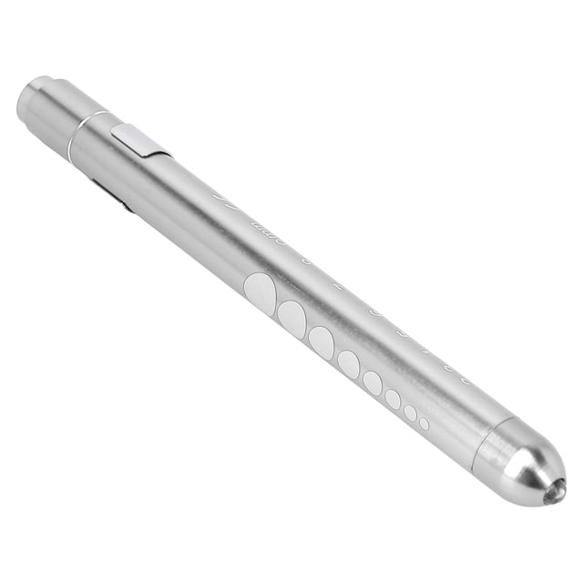 Pen Light With Pupil Gauge, Pen Lights For Nurses, Clip White Light Reusable Pocket Size LED Pen Flashlight, Penlight For Nursing Students