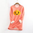 thumbnail image 2 of IROINNID Long Sleeve Shirts for Women Winter Reduced Women's Plush Warm Undershirt Long Sleeve Crewneck Top,Hot Pink, 2 of 4