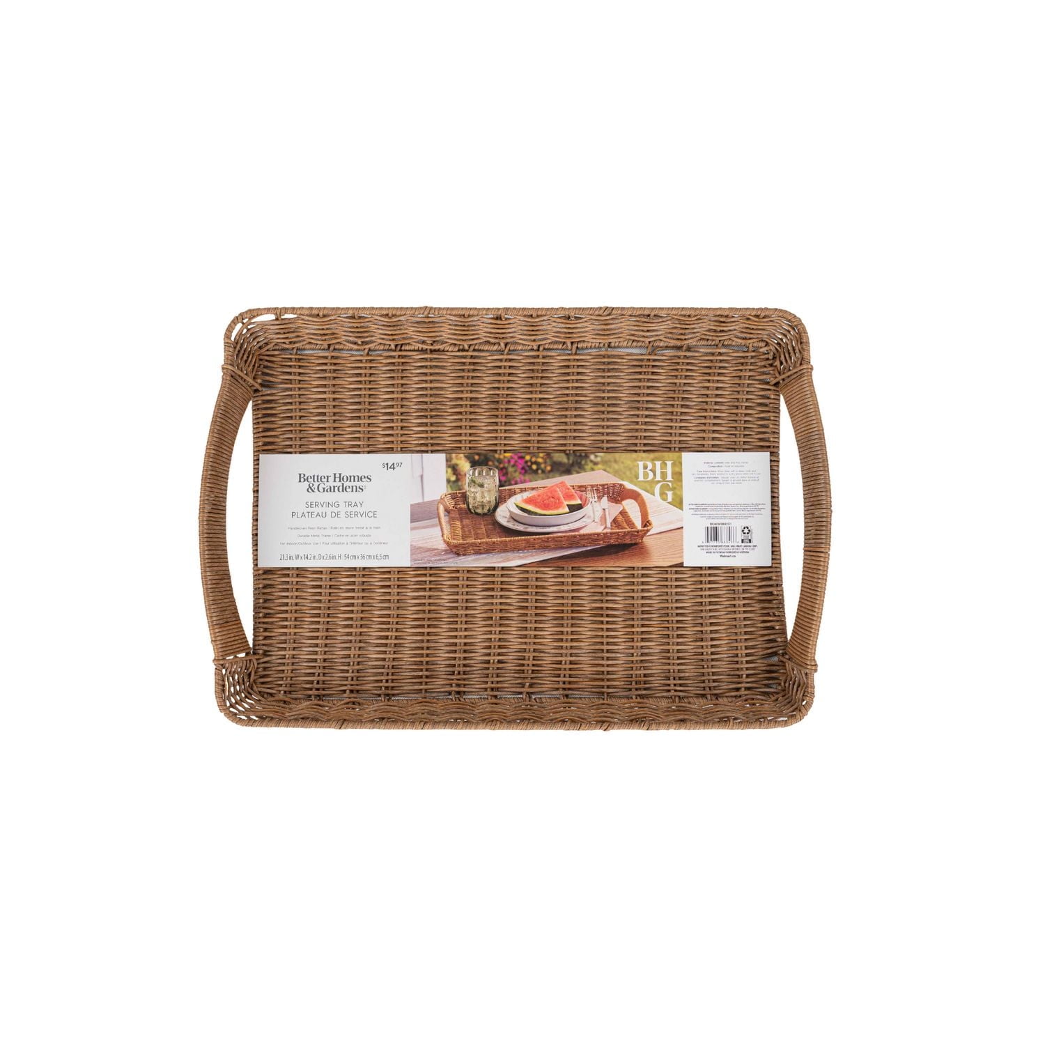 Better Homes & Gardens Plateau de Service en Rotin