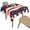 Multi Color-04, variant on Rectangle Tablecloth Waterproof Table Cloths,Independence Day USA National Flag Wipeable Table Cover for Kitchen Dining Camping Indoor Outdoor Tables 60" x 84",Red and Blue Star Stripe on Flax