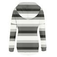 thumbnail image 5 of Usmixi 2023 Sweatshirt Coat for Women Womens Button Hooded Jacket Long Sleeve Loose Lightweight Fall Outerwear Fashion Striped Print Drawstring Hoodies Coat Winter Sweatshirt Coat, 5 of 5