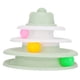 thumbnail image 3 of Juguete giratorio con pista para gatos, 3 niveles, evita resbalones, interactivo, bola rodante, rompecabezas para gatitos, torre de juguete, 3 of 14