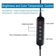 thumbnail image 2 of Lámpara de escritorio negra de 8 W con abrazadera y adaptador, 3 colores y 10 regulables, lámpara LED USB flexible, lámpara de lectura con clip para la cama del niño, lámpara con abrazadera para traba, 2 of 5