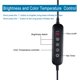 thumbnail image 2 of Lámpara de escritorio negra de 8 W con abrazadera y adaptador, 3 colores y 10 regulables, lámpara LED USB flexible, lámpara de lectura con clip para la cama del niño, lámpara con abrazadera para traba, 2 of 5
