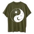 thumbnail image 5 of SMihono Hauts pour Femmes Été Décontracté Vintage Col Rond Imprimé Motif Manches Courtes Blouse T-shirt Oversize pour Femmes 2023, 5 of 5
