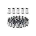 thumbnail image 1 of 100 Pcs M4×11 Flat Head Threaded Rivet Nut, Stainless Steel Thread Rivet Nuts, Threaded Inserts Assortment For Metal Plastic, 1 of 5