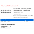 thumbnail image 2 of Head Gasket - Compatible with 2005 - 2008 Suzuki Reno 2.0L 4-Cylinder 2006 2007, 2 of 2