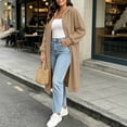 thumbnail image 6 of Perfectbot Women's Mid-Length Hooded Sweatshirt, Zip Up Oversized Outerwear with Pockets for Fall Going Out, 6 of 8