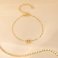 thumbnail image 2 of Turandoss Dainty Layered Initial Charm Bracelet, 2 of 6