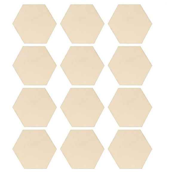 PAMINGONO Craft Wood Pieces 25Pcs Hexagon Wood Slices for Wedding and DIY Enthusiasts Supplies
