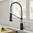thumbnail image 2 of KRAUS Bolden Commercial Style 2-Function Single Handle Pull Down Kitchen Faucet in Spot-Free Stainless Steel / Matte Black, 2 of 8