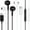 White+Black, variant on USB C Headphones Wired,2Pack Type C Wired Earphones USBC Wired Earbuds Noise Cancelling Ear Buds w/ Mic Microphone Remote Control Type C Headphone Compatible with Samsung Android iPad
