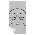 thumbnail image 1 of Wear Sad Face Black Happy Pattern Bath Towel Soft Washcloth Facecloth 35x70cm, 1 of 3