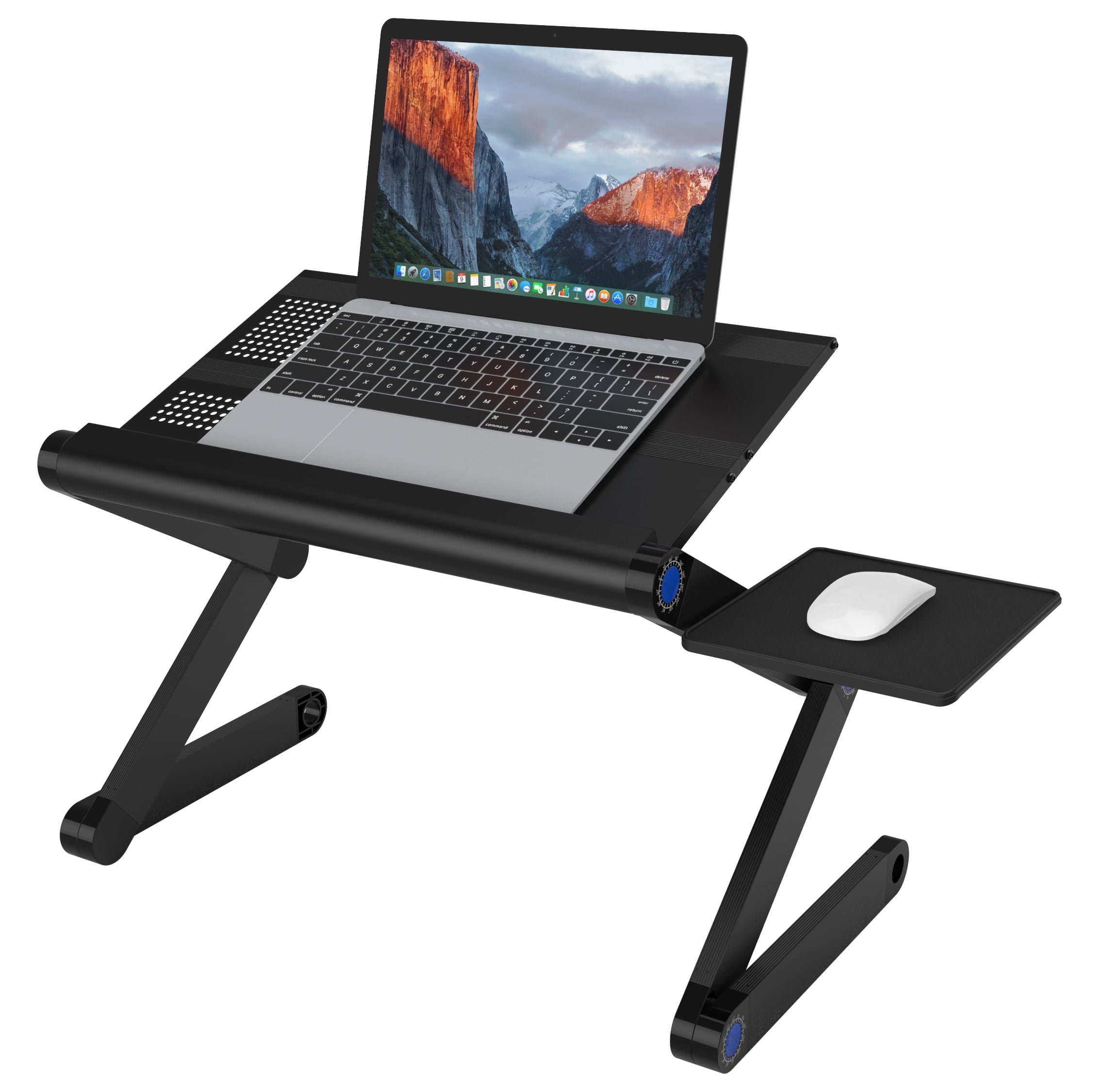 Ergonomic Aluminum Laptop Mount Computer Stand for Desk Silver Miady Laptop Stand Detachable Laptop Riser Metal Holder Compatible with 11 to 17.3 Inches Notebook Computer