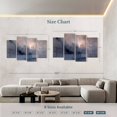 thumbnail image 4 of Elephant Stock Foggy Dew Wall Art - Horizontal Multi Panel Canvas - Living Room Wall Decor - Abstract Multi Panel - Gray And Beige Decor By Annette Schmucker - 75" x 48", 4 of 8