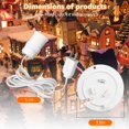 thumbnail image 4 of Juego de 2 juegos de luces moldeadas por soplado Norward, cable E27 E26, 1,7 m, 4 of 9