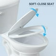 thumbnail image 3 of Ataucjin 19" Extra Elongated Toilet Bowl with Soft Close Seat/Single Flush 1.28 GPF/Left-Hand Trip Lever, 12" Rough In Universal Height Toilet, 3 of 9